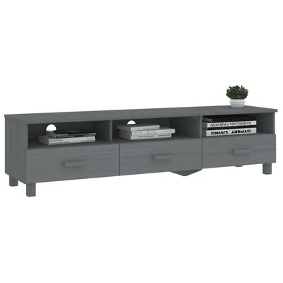 vidaXL TV Cabinet HAMAR Dark Grey 158x40x40 cm Solid Wood Pine