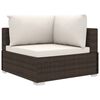 vidaXL 8 Piece Garden Lounge Set with Cushions Poly Rattan Brown