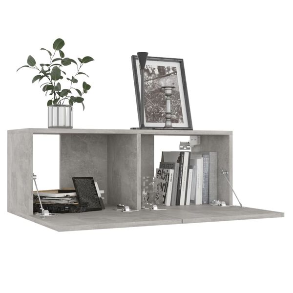 vidaXL 7 Piece TV Cabinet Set Concrete Grey Engineered Wood
