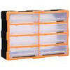 vidaXL Multi-drawer Organiser with 8 Big Drawers 52x16x37 cm