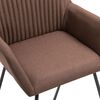 vidaXL Dining Chairs 2 pcs Brown Fabric