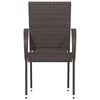 vidaXL Stackable Outdoor Chairs 2 pcs Poly Rattan Brown