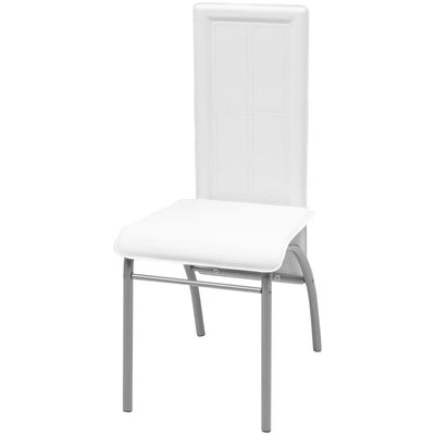vidaXL Dining Chair 2 pcs White