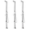 vidaXL Garden Shower with Brown Base 225 cm Stainless Steel