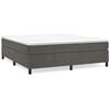 vidaXL Box Spring Bed Frame Dark Grey 180x200 cm Velvet
