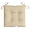 vidaXL Chair Cushions 2 pcs Beige 40x40x7 cm Oxford Fabric