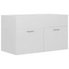 vidaXL 2 Piece Bathroom Furniture Set High Gloss White Engineered Wood