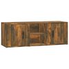 vidaXL TV Cabinet Smoked Oak 100x31.5x35 cm Engineered Wood