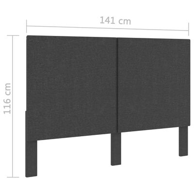 vidaXL Headboard Dark Grey Fabric 140x200 cm