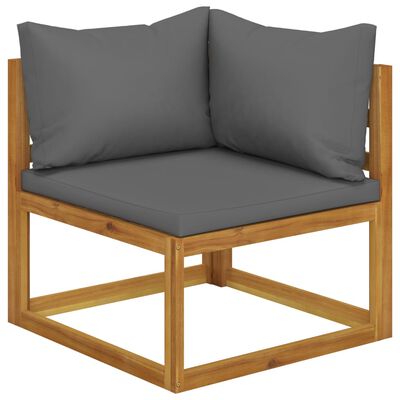 vidaXL 4-Seater Garden Sofa with Cushion Solid Acacia Wood