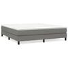 vidaXL Box Spring Bed Frame Dark Grey 180x200 cm Super King Fabric