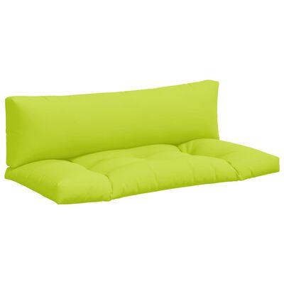 vidaXL Pallet Cushions 2 pcs Bright Green Fabric