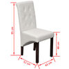 vidaXL Dining Chairs 6 pcs White Faux Leather