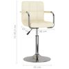 vidaXL Dining Chair Cream Fabric