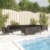 vidaXL 10 Piece Garden Lounge Set with Cushions Poly Rattan Dark Grey