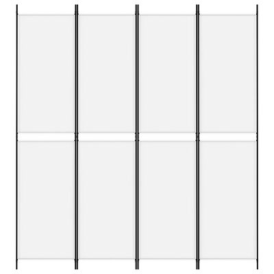 vidaXL 4-Panel Room Divider White 200x220 cm Fabric