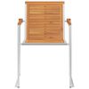 vidaXL Garden Chairs 8 pcs Solid Acacia Wood and Stainless Steel