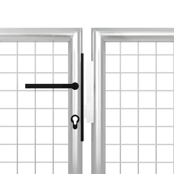vidaXL Garden Gate Steel 500x150 cm Silver