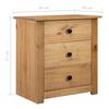 vidaXL Bedside Cabinet 46x40x57 cm Pinewood Panama Range