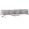 vidaXL CD Wall Shelf Concrete Grey 100x18x18 cm Engineered Wood