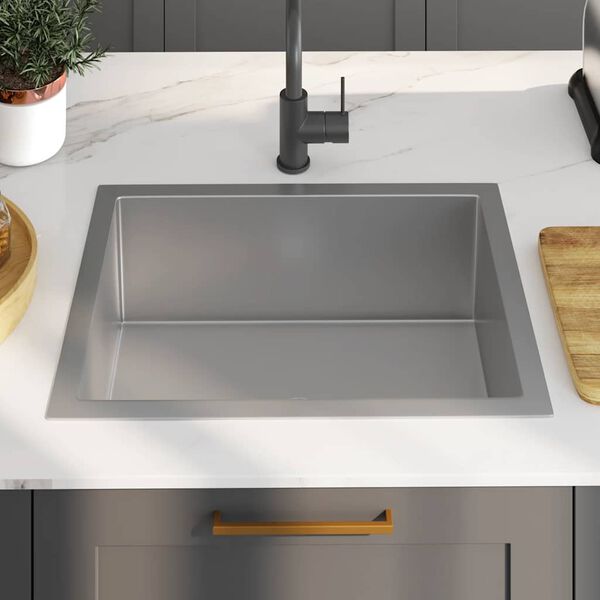 vidaXL Handmade Kitchen Sink Stainless Steel