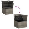 vidaXL 3 Piece Garden Sofa Set with Cushions Grey Poly Rattan