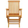 vidaXL Garden Chairs with Cream Cushions 4 pcs Solid Teak Wood