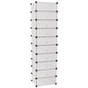 vidaXL Interlocking Shoe Organiser with 10 Compartments White