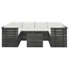 vidaXL 9 Piece Garden Pallet Lounge Set with Cushions Solid Pinewood