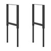 vidaXL Adjustable Work Bench Frames 2 pcs Metal 55x(69-95.5) cm Black