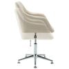 vidaXL Swivel Dining Chair Cream Fabric