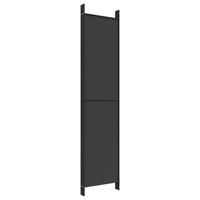 vidaXL 6-Panel Room Divider Black 300x220 cm Fabric