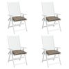 vidaXL Chair Cushions 4 pcs Taupe 50x50x7 cm Oxford Fabric