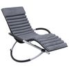 vidaXL Sun Lounger Cushion Grey Suede
