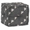 vidaXL Pouffes Folding Geometric Grey and White 40 x 40 x 40 cm Fabric