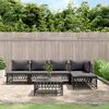 vidaXL 6 Piece Garden Lounge Set with Cushions Anthracite Steel