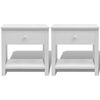vidaXL Bedside Cabinets 2 pcs Wood White