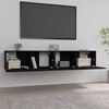vidaXL TV Cabinets 2 pcs Black 80x30x30 cm Engineered Wood