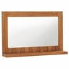 vidaXL Wall Mirror | Natural Teak | Solid Teak Wood | 60 cm | Wall Mounting
