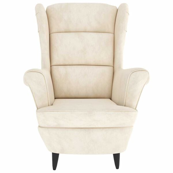 vidaXL Armchair Cream White Velvet