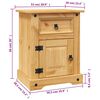 vidaXL Bedside Cabinet Mexican Pine Corona Range 53x39x66 cm