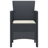vidaXL Garden Chair 4 pcs Anthracite 53 x 49 x 85 cm PP