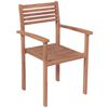 vidaXL Garden Chairs 4 pcs with Anthracite Cushions Solid Teak Wood