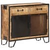 vidaXL Sideboard | Brown | Solid Mango Wood | Rectangular Industrial Style