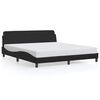 vidaXL Bed Frame Dover Black 180x200 cm Faux Leather