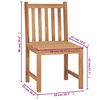 vidaXL Garden Chairs 6 pcs with Cushions Solid Teak Wood