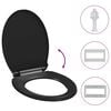 vidaXL Soft-close Toilet Seat with Quick-release Design Black