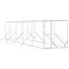 vidaXL Outdoor Dog Kennel Silver 2x10x2 m Galvanised Steel