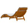vidaXL Sun lounger Light Grey 184 x 55 x 64cm Solid Acacia wood