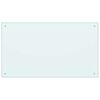 vidaXL Kitchen Backsplash Milk 100 x 60 cm Tempered Glass